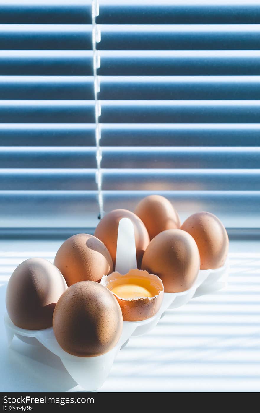 Cooking Eggs From Chicken Eggs Early In The Morning In The Kitchen.