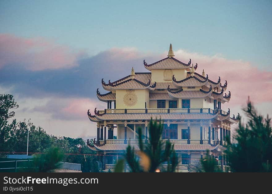 White and Beige Temple