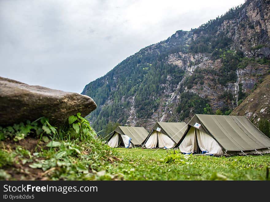 White and Brown Tent Camps