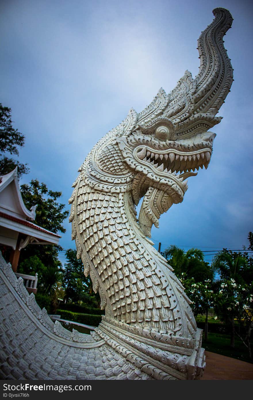 White Dragon Statue