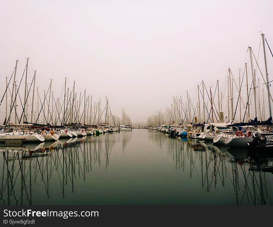 Marina, Waterway, Water, Reflection