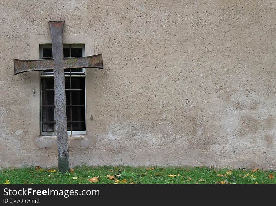 Wall, Cross, Window, Facade