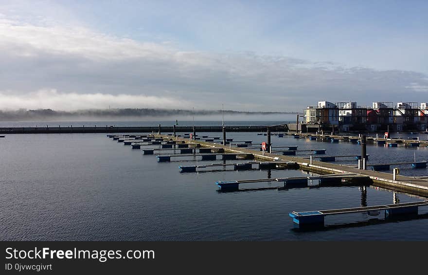 Waterway, Sky, Sea, Marina