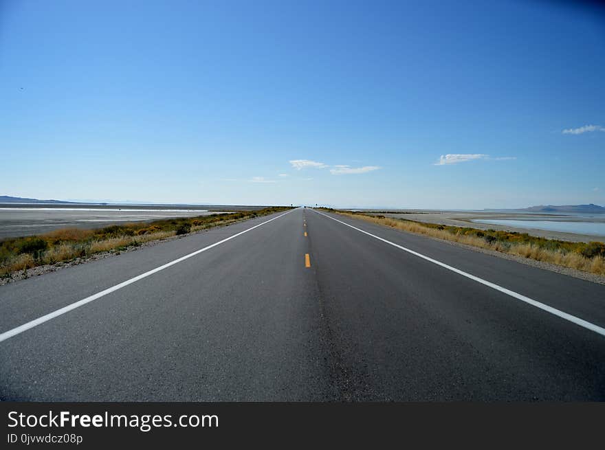 Road, Sky, Highway, Horizon