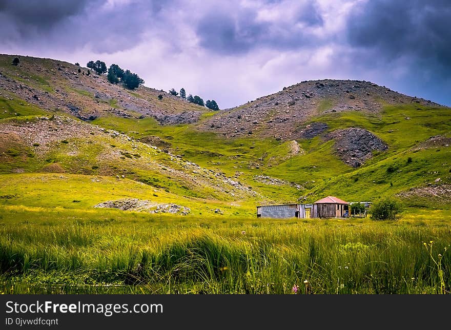 Highland, Grassland, Sky, Nature