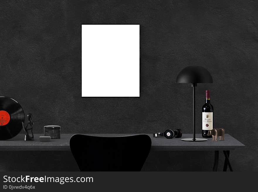 Black, Wall, Lighting, Interior Design