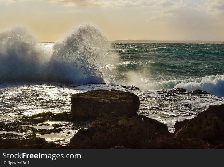 Sea, Wave, Body Of Water, Shore