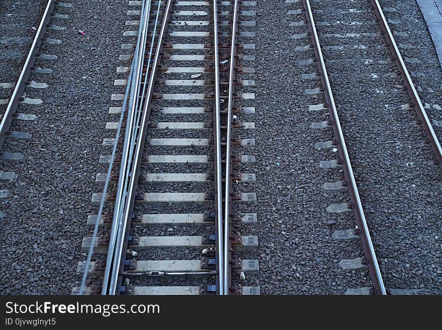 Track, Line, Metal, Rail Transport