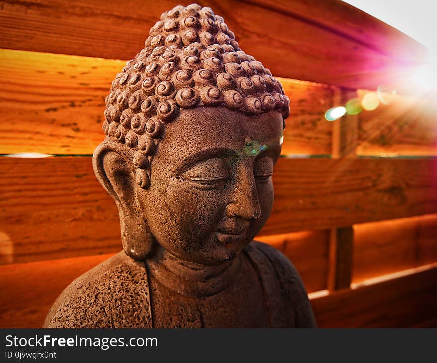 Gautama Buddha, Statue, Head, Temple