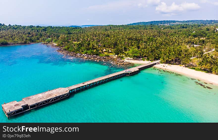 Aerial view with beautiful tropical sea and beach landscape for travel - Holiday Vacation concept. Aerial view with beautiful tropical sea and beach landscape for travel - Holiday Vacation concept