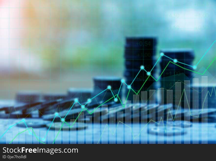 Finance and Investment concept.Money management and Financial chart.blur focus