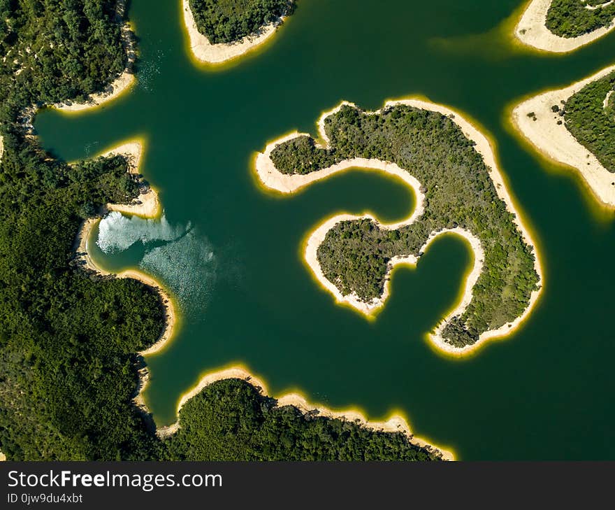 Aerial view of Reservoir Landscape, Hong Kong