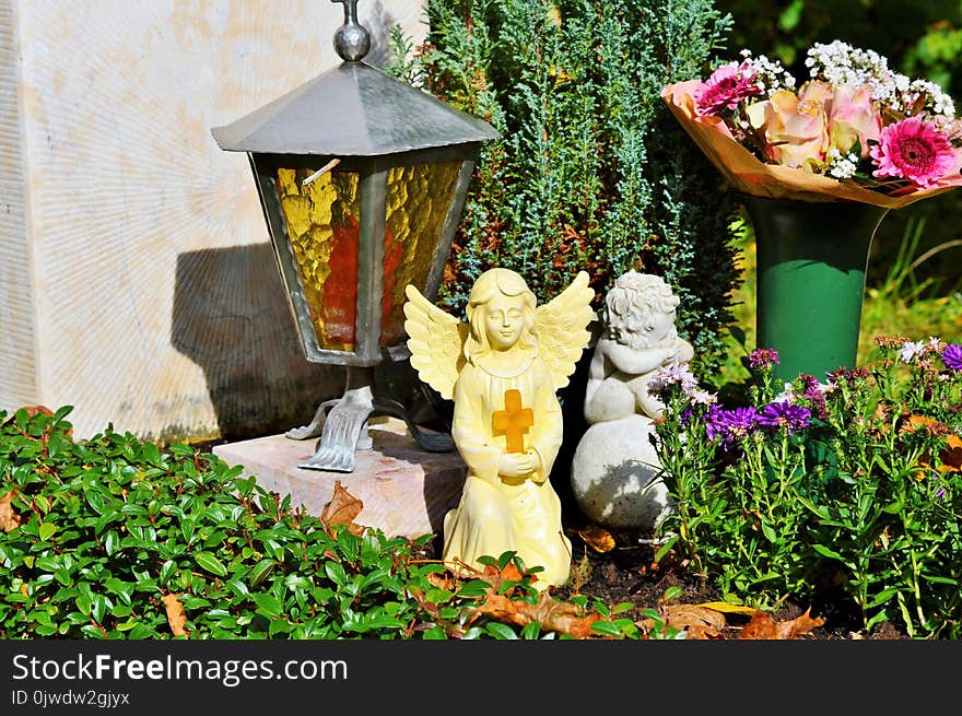 Flower, Garden, Plant, Statue