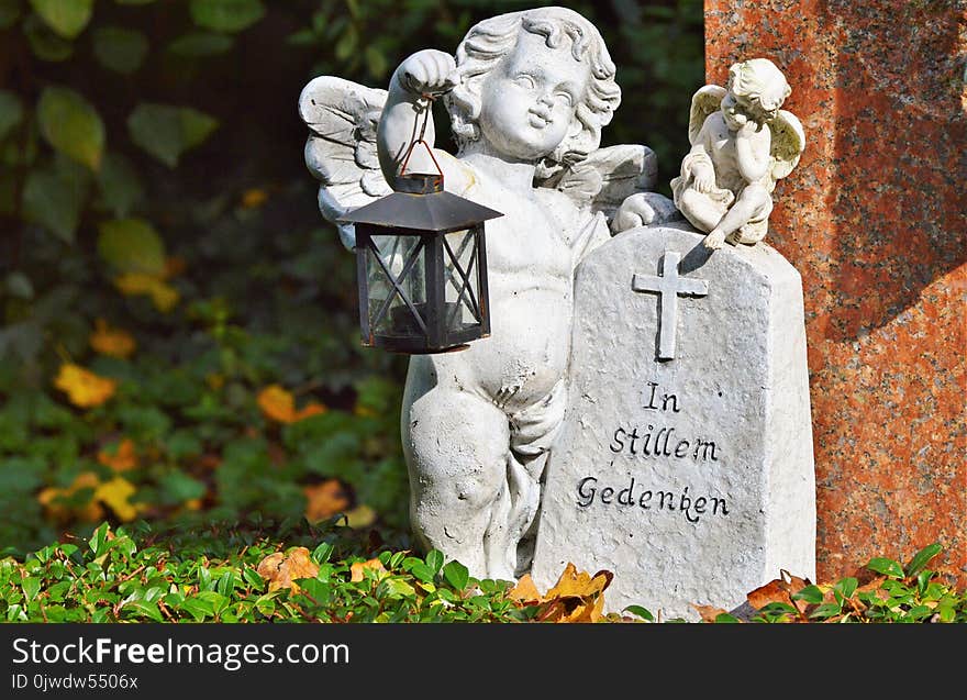 Statue, Grave, Sculpture, Headstone