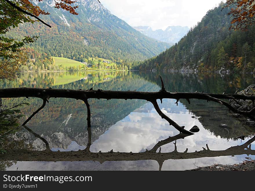 Reflection, Nature, Mountainous Landforms, Water