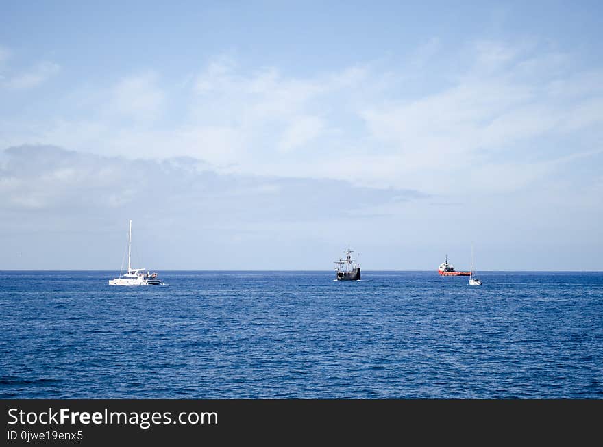 Waterway, Sea, Horizon, Sky