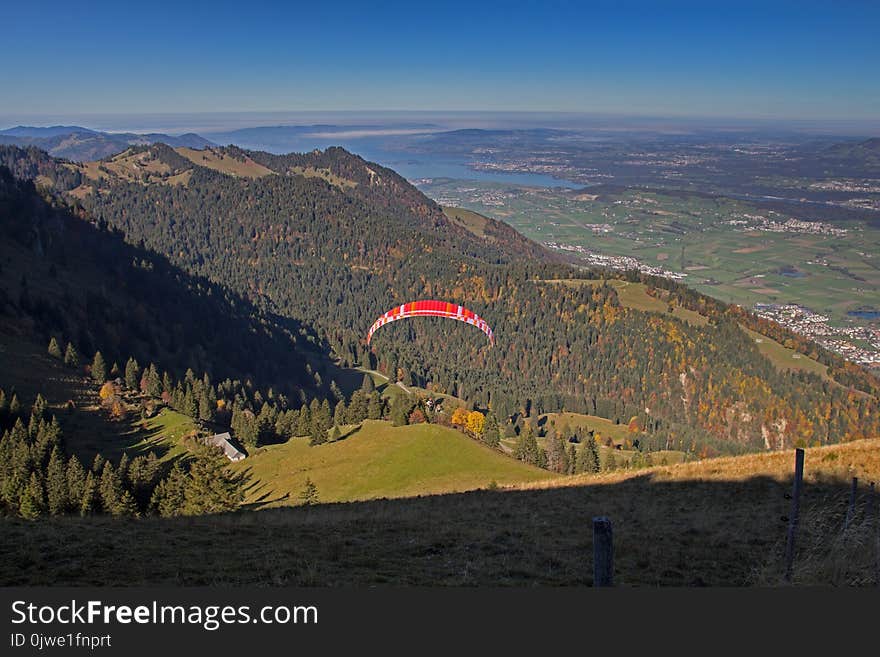 Ridge, Paragliding, Fell, Wilderness