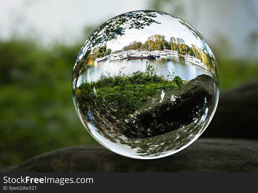 Water, Sphere, Reflection, Glass