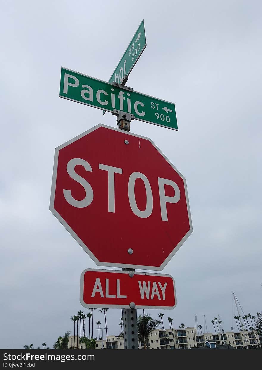 Street Sign, Signage, Sign, Stop Sign