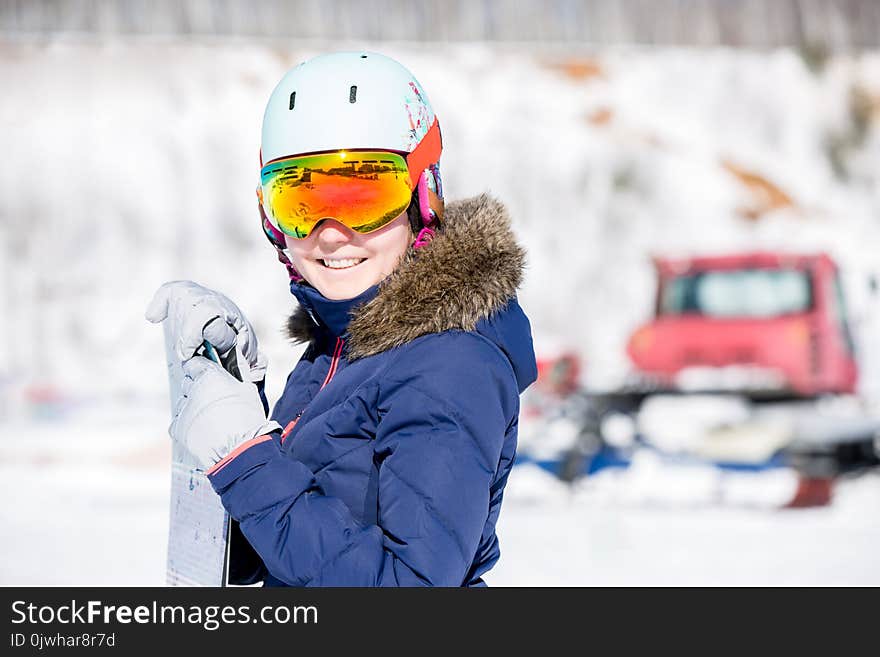 Portrait Of Athlete In Mask And Helmet