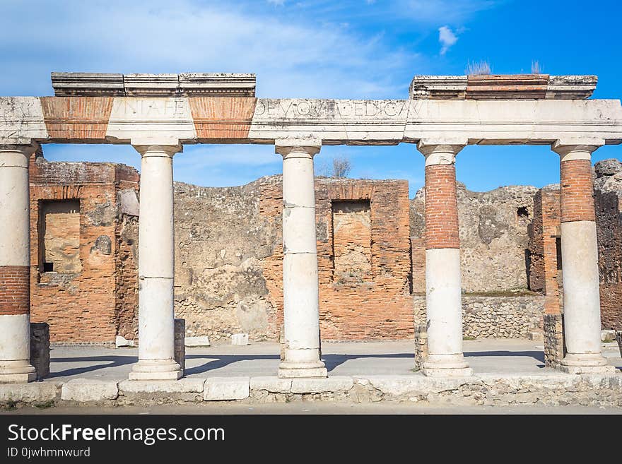 Ancient Ruins Of Pompeii, Italy