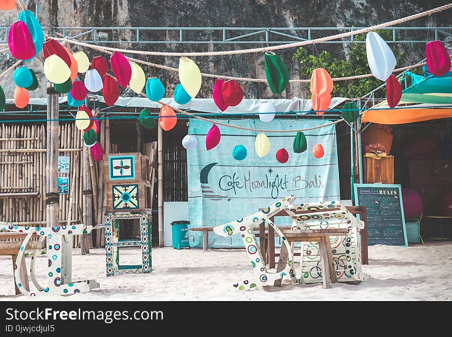 Photo of Hanging Balloon With Tables and Chairs