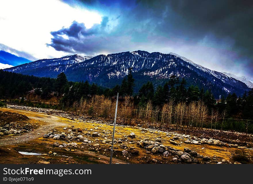 Clouds on Top of Mountain