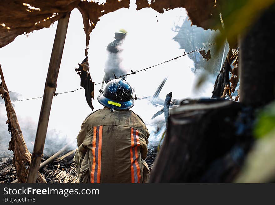 Man Wearing Hard Hat