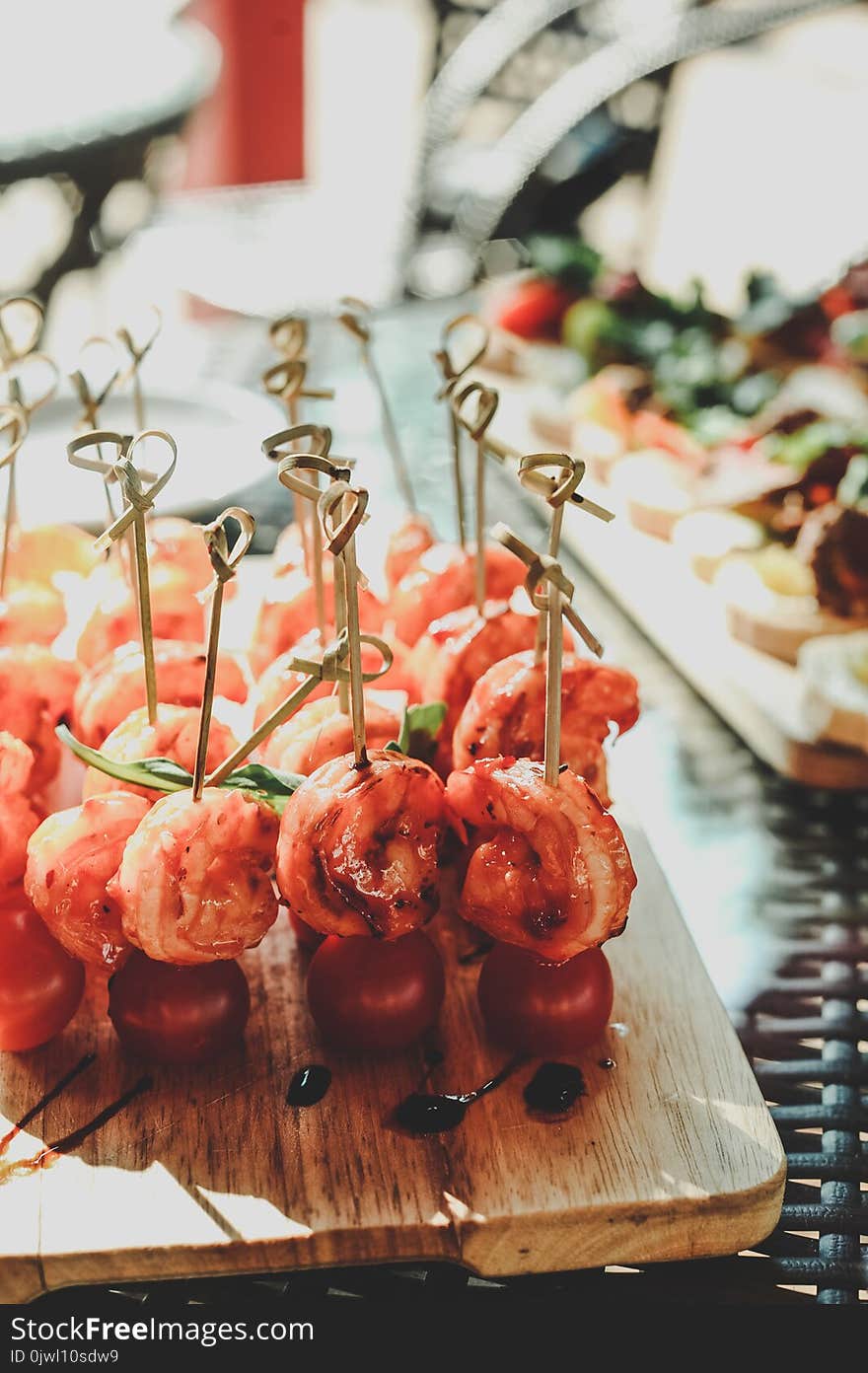 Photography of Cherry With Meat on Tray