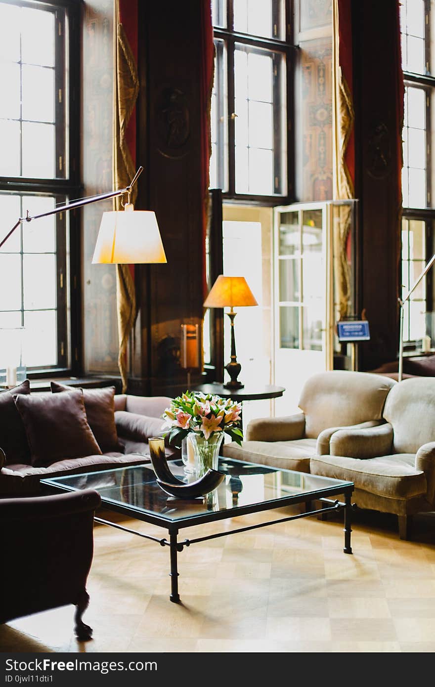 Square Glass-top Coffee Table