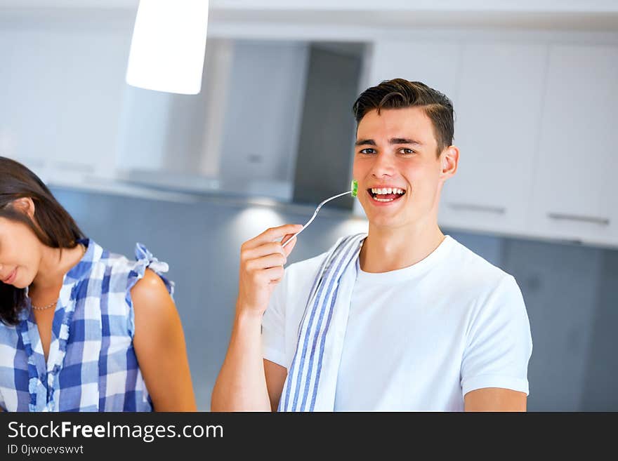 Young Man With A Fork