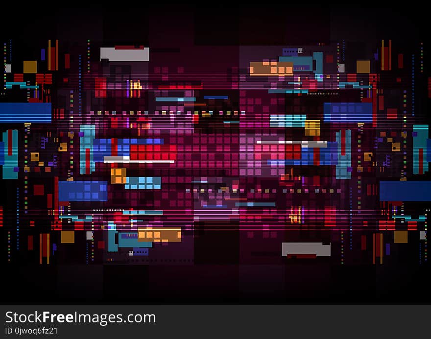 Abstract digital technology computer processing data background futuristic network communication design