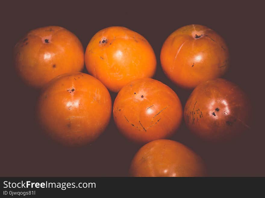 Fresh Ripe Persimmon Retro