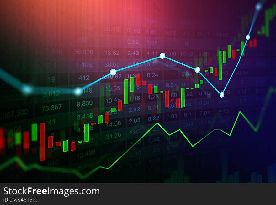 Stock market or forex trading graph in graphic concept