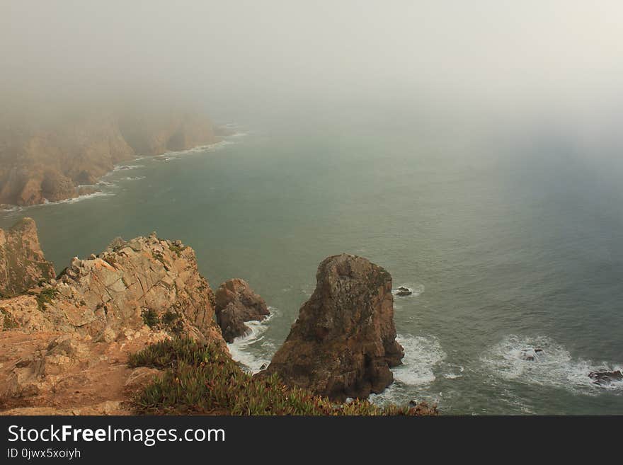 Cliffs of Cabo da Roca on the Atlantic Ocean in Sintra, Portugal, the westernmost point on the continent of Europe, which the poet. Cabo da Roca Cape Roca is a cape which forms the westernmost point of both mainland Portugal and mainland Europe. The cape is in the Portuguese municipality of Sintra, west of Lisbon district, and also forms the westernmost extent of the Serra de Sintra. Cliffs of Cabo da Roca on the Atlantic Ocean in Sintra, Portugal, the westernmost point on the continent of Europe, which the poet. Cabo da Roca Cape Roca is a cape which forms the westernmost point of both mainland Portugal and mainland Europe. The cape is in the Portuguese municipality of Sintra, west of Lisbon district, and also forms the westernmost extent of the Serra de Sintra.