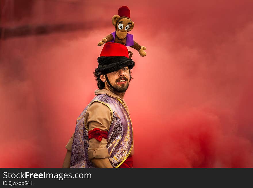 Man Wearing Aladdin Costume