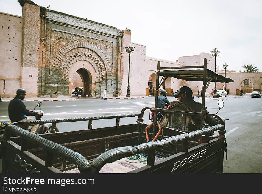 Person Riding Auto Rickshaw