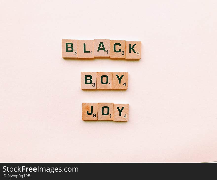 Black Boy Joy Scrabble Tiles