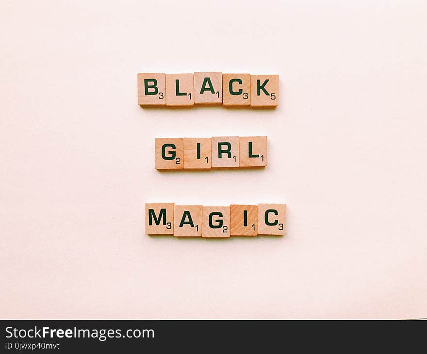 Black Girl Magic Text Decor