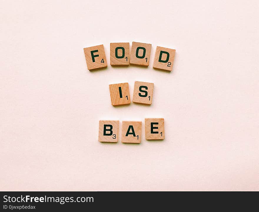 Food Is Bae Wooden Decor