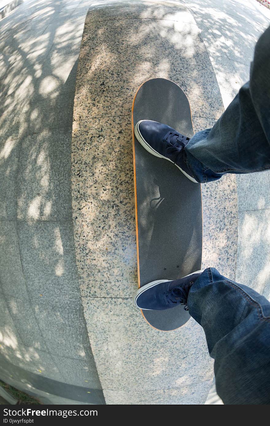 Skateboarder legs skateboarding