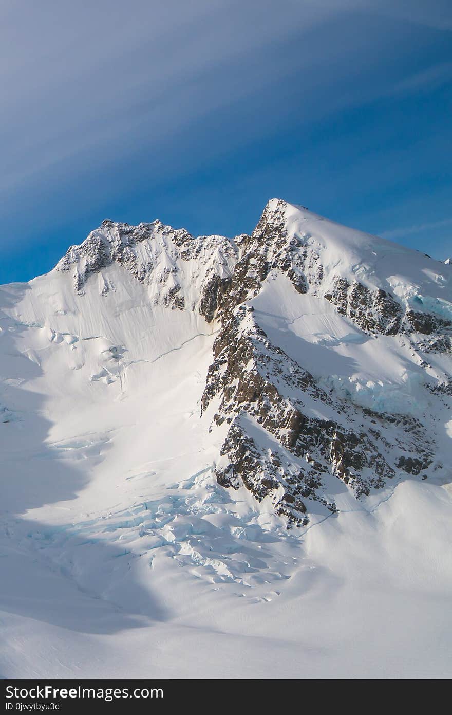 Winter Landscape of Snow Mountain Range