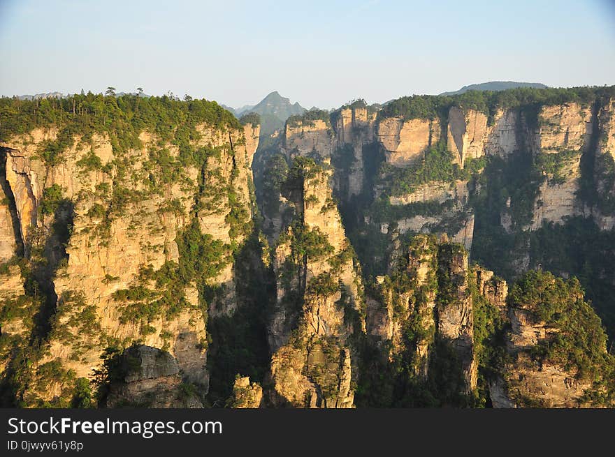 Quartz Sandstone Pillar In Zhangjiajie In China