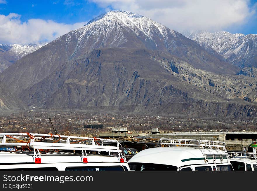 A snow capped peak