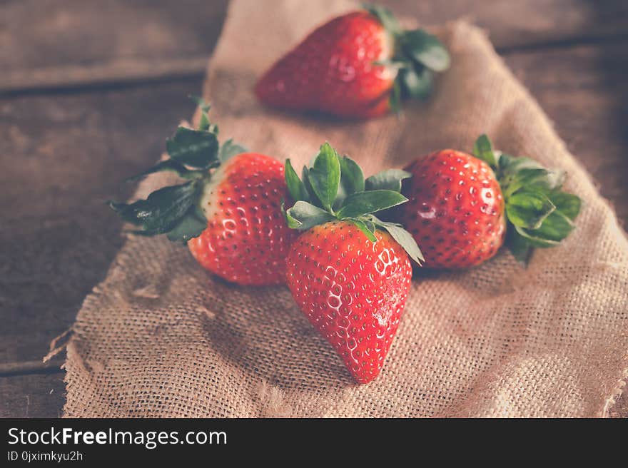 Close-up Photography of Strawberries