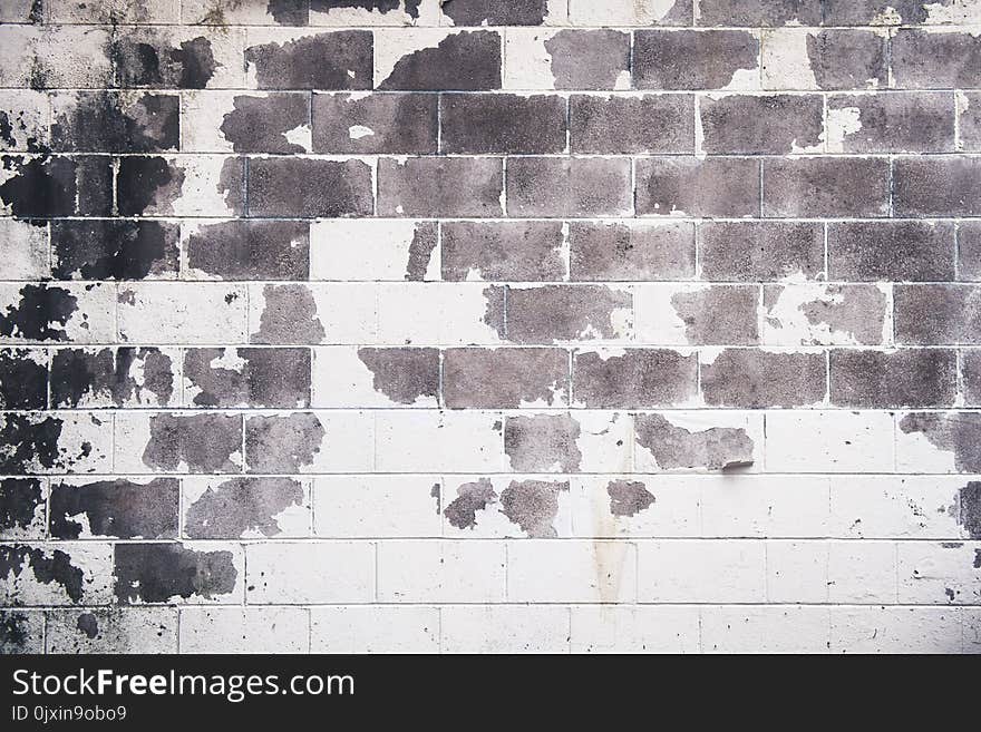 White and Gray Concrete Brick Wall