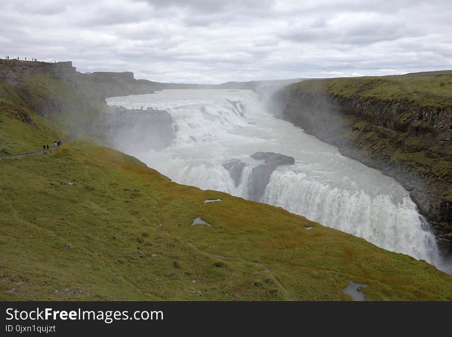 Waterfall, Body Of Water, Highland, Water