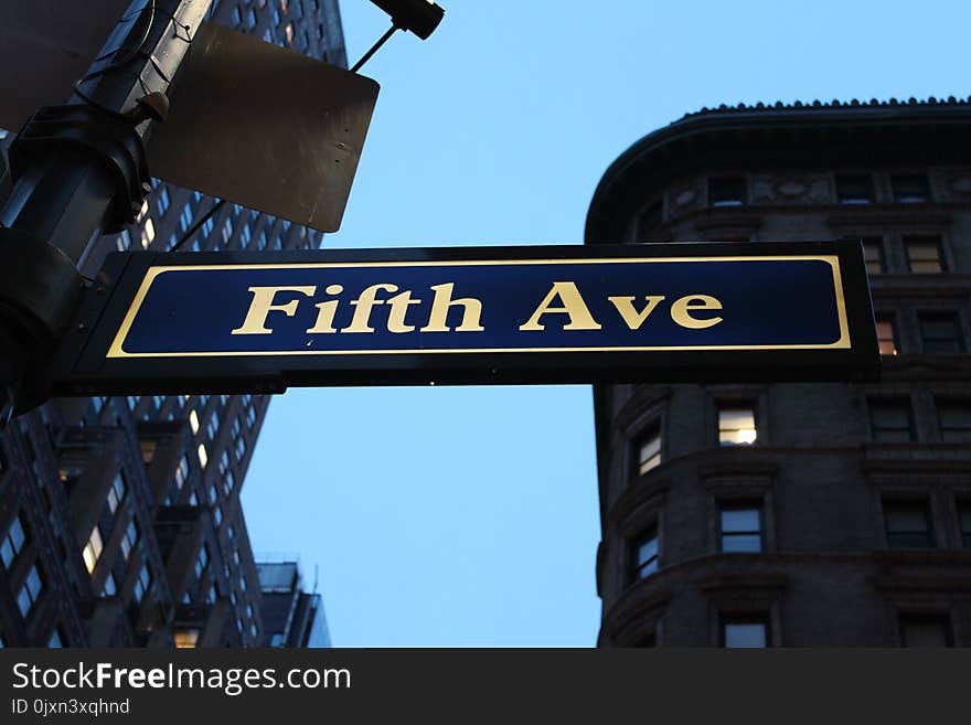 Blue, Street Sign, Landmark, Building