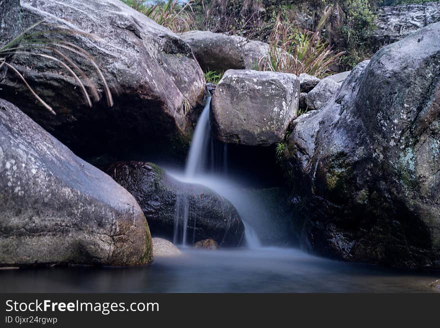 Waterfall, Water, Nature, Stream