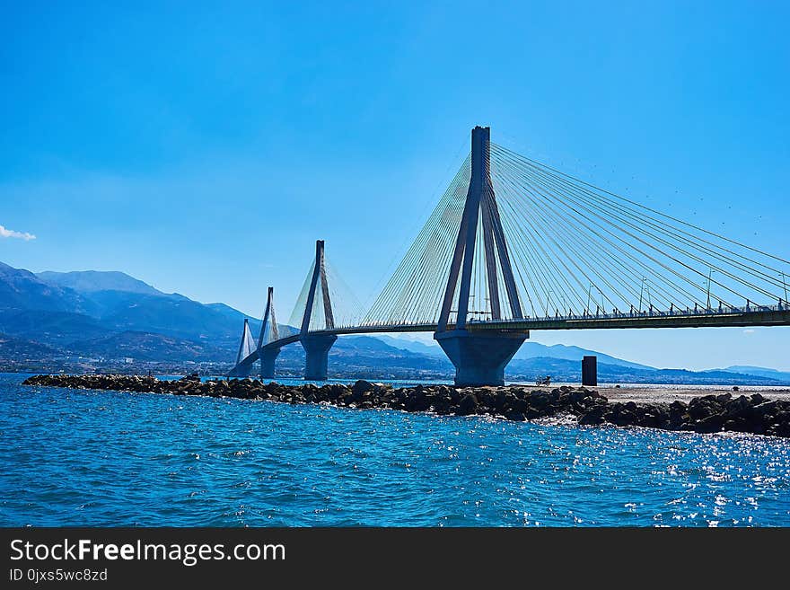 Bridge, Sea, Cable Stayed Bridge, Sky